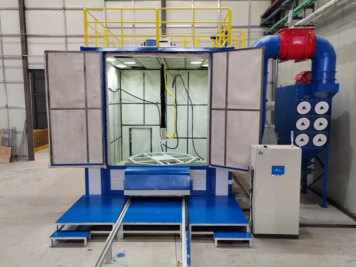 圓形工件機器人噴砂房 圓形工件機器人噴砂房